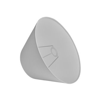 Lniany abażur stożkowy do lampy biały Basic Wide spód